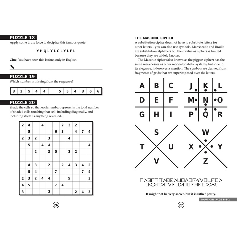 Imperial War Museums Code-Breaking Puzzles internal spread 2